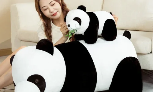 20cm Kawaii Plush Panda Toys Lovely Pillow Panda with Bamboo Leaves Stuffed Soft Animal Bear Nice Birthday Gift for Children - Image 2