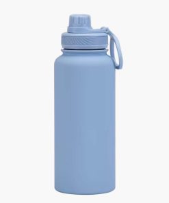1L Large Capacity Sports Thermos Cup With Handle,Stainless Steel Vacuum Flasks,Gym Drinkware,Wide Mouth Camping Water Bottle