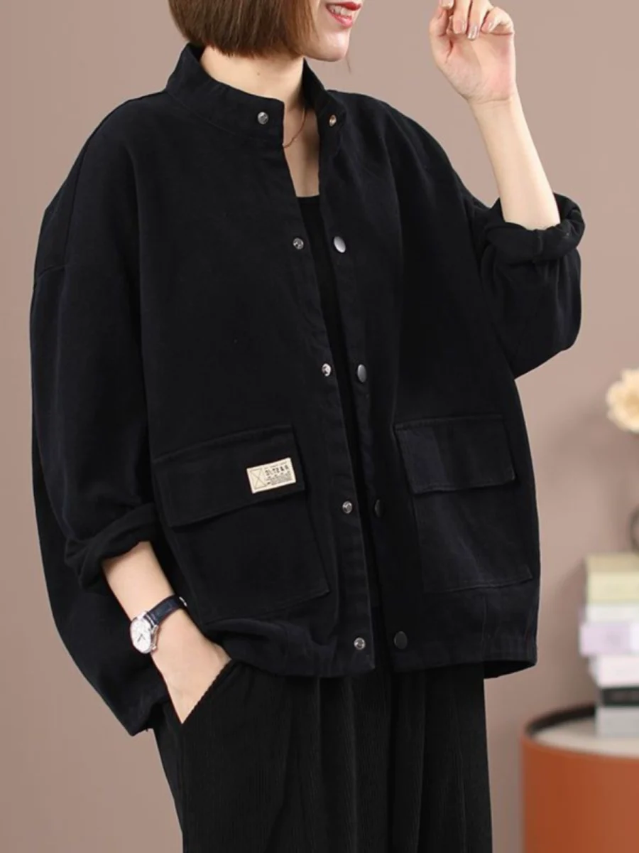 Guangzhou 13-Long High-end Women's Clothing Dalian Denim Jacket Casual Spring and Autumn European Station European Trendy Brand 2025 New Style - Image 4