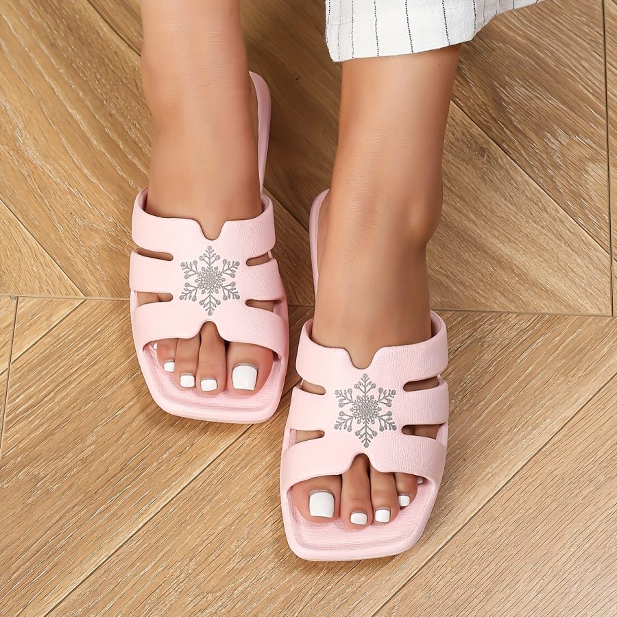 Women's Flat Bottom Slippers Indoor and Outdoor Summer Slippers EVA One-piece Lightweight and Wear-resistant Cartoon Cute Slippers - Image 6