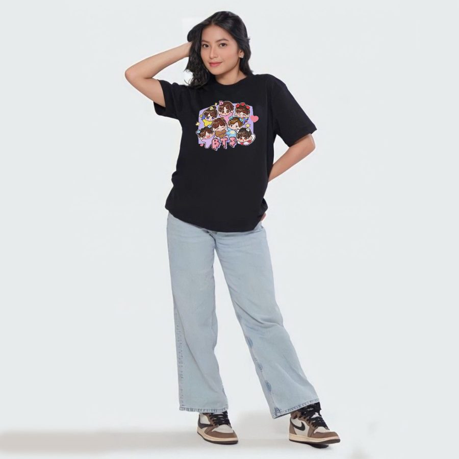 Áo Phông BTS Chibi Dễ Thương, Áo Thun Cotton 100% Mềm Mại - Image 5