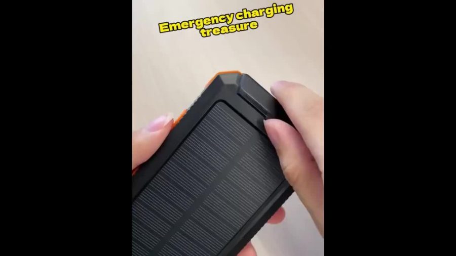 Portable Solar Mobile Phone Charger, Camping External Battery Charger For Mobile Phones, 2 USB/ LED Flashlights With Compass For Outdoor Activities, 15800/20000mAh Portable Solar Power Bank - Image 11
