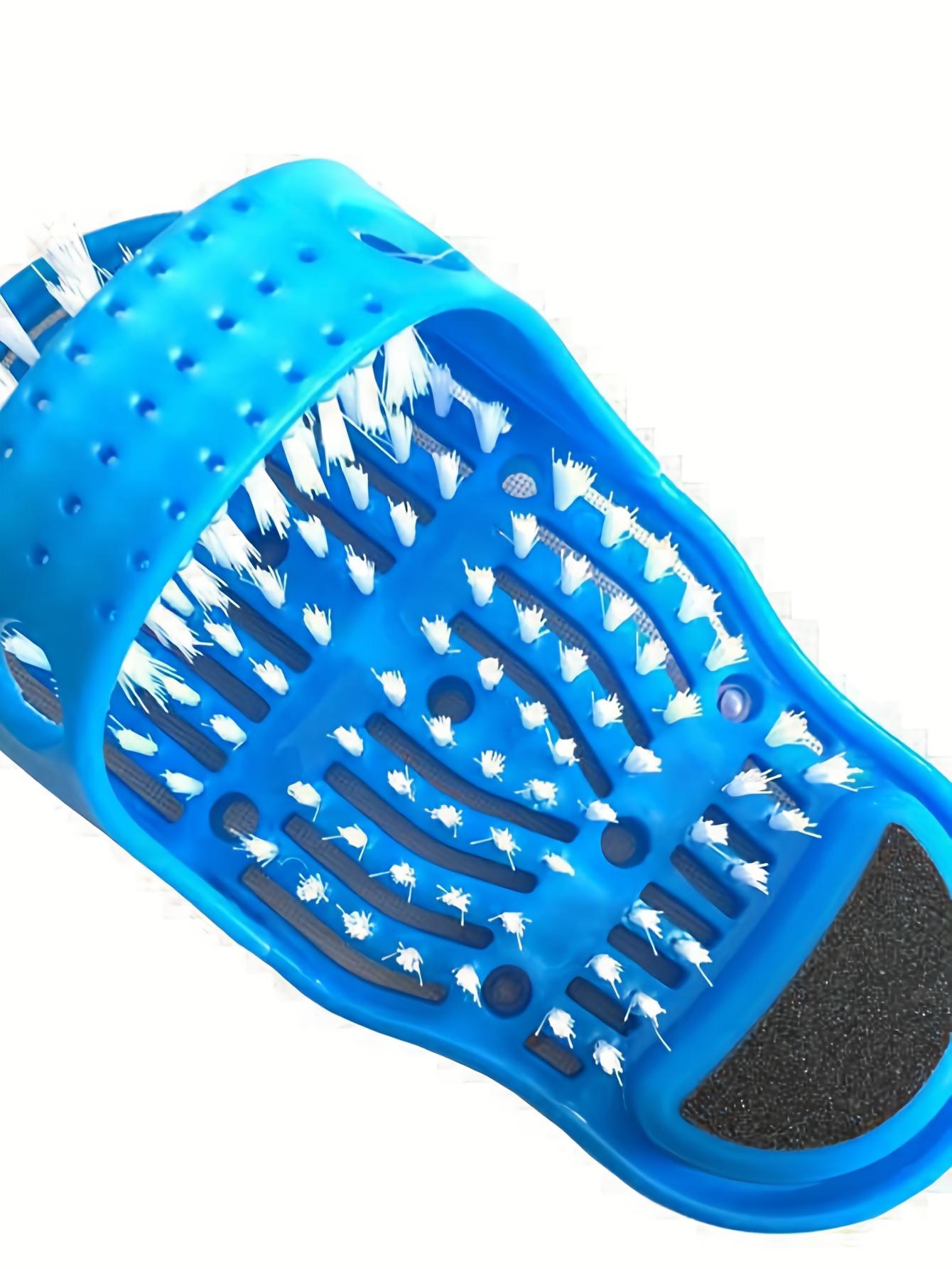 Exfoliating Foot Scrubber 1pc - Plastic Foot Wash Brush with Polyester Bristles - Shower Floor Dead Skin Remover and Massage Cleaner with Suction Cup