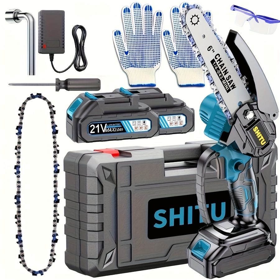 Mini Cordless Chainsaw - Lightweight, Portable, Rechargeable Battery | Safe Trimming for Tree Branches, Courtyard, Household, Garden, Gifts for Men - Image 14