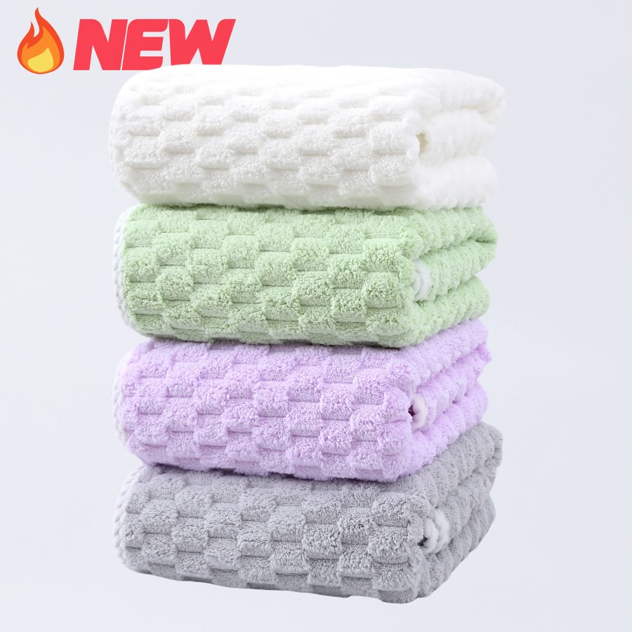 Pack Of 4 Waffled Super Soft Bath Towels - Super Absorbent Quick-Drying Microfiber Towels for Adults - 80% Polyester, 20% Polyamide - Suitable for Spa, Fitness, Travel & Everyday Use - Perfect Gift for Home & Gym - Image 13
