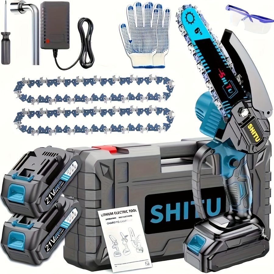 Mini Cordless Chainsaw - Lightweight, Portable, Rechargeable Battery | Safe Trimming for Tree Branches, Courtyard, Household, Garden, Gifts for Men - Image 6