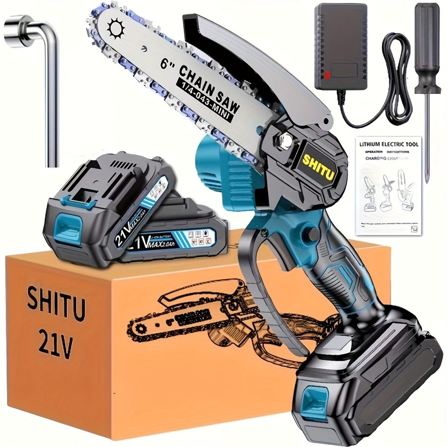 Mini Cordless Chainsaw - Lightweight, Portable, Rechargeable Battery | Safe Trimming for Tree Branches, Courtyard, Household, Garden, Gifts for Men - Image 3