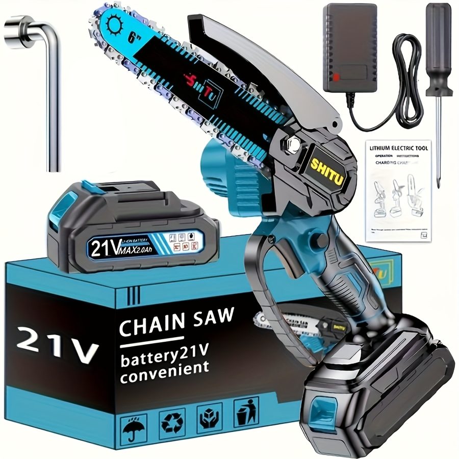 Mini Cordless Chainsaw - Lightweight, Portable, Rechargeable Battery | Safe Trimming for Tree Branches, Courtyard, Household, Garden, Gifts for Men - Image 13