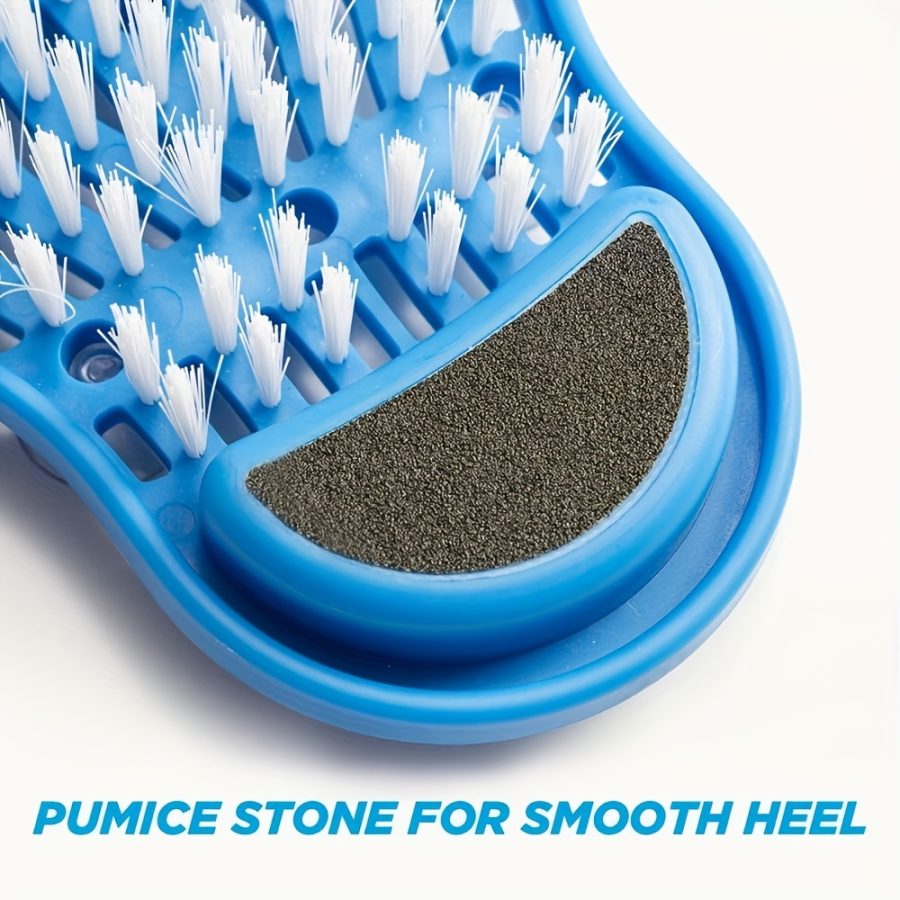 Exfoliating Foot Scrubber 1pc - Plastic Foot Wash Brush with Polyester Bristles - Shower Floor Dead Skin Remover and Massage Cleaner with Suction Cup - Image 10