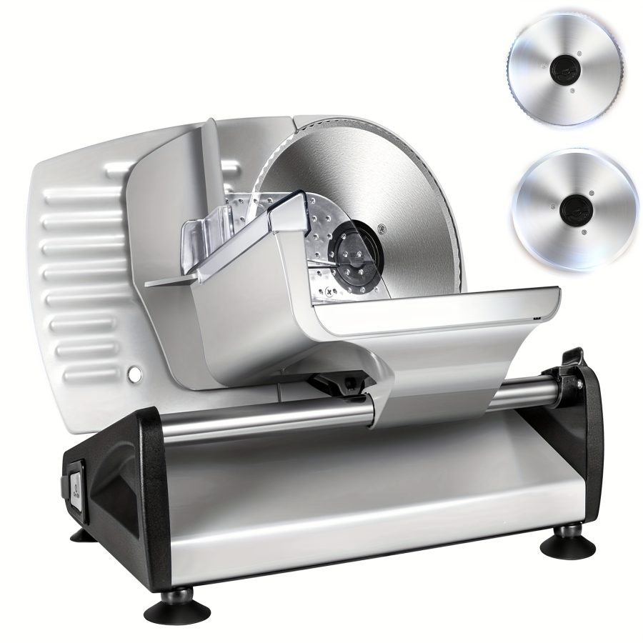 OSTBA Electric Meat Slicer with Child Lock Protection, Removable 7.5" Stainless Steel Blade & Food Carriage, Adjustable Thickness for Meat, Cheese, Bread (150W/200W) - Image 5