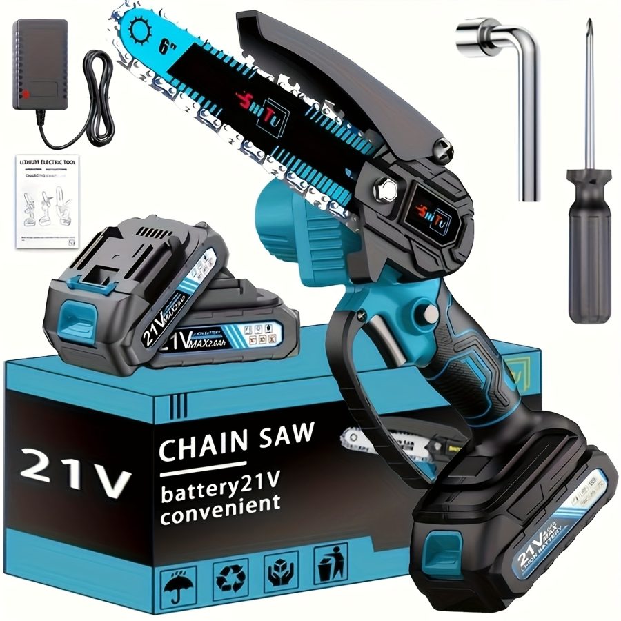 Mini Cordless Chainsaw - Lightweight, Portable, Rechargeable Battery | Safe Trimming for Tree Branches, Courtyard, Household, Garden, Gifts for Men - Image 8