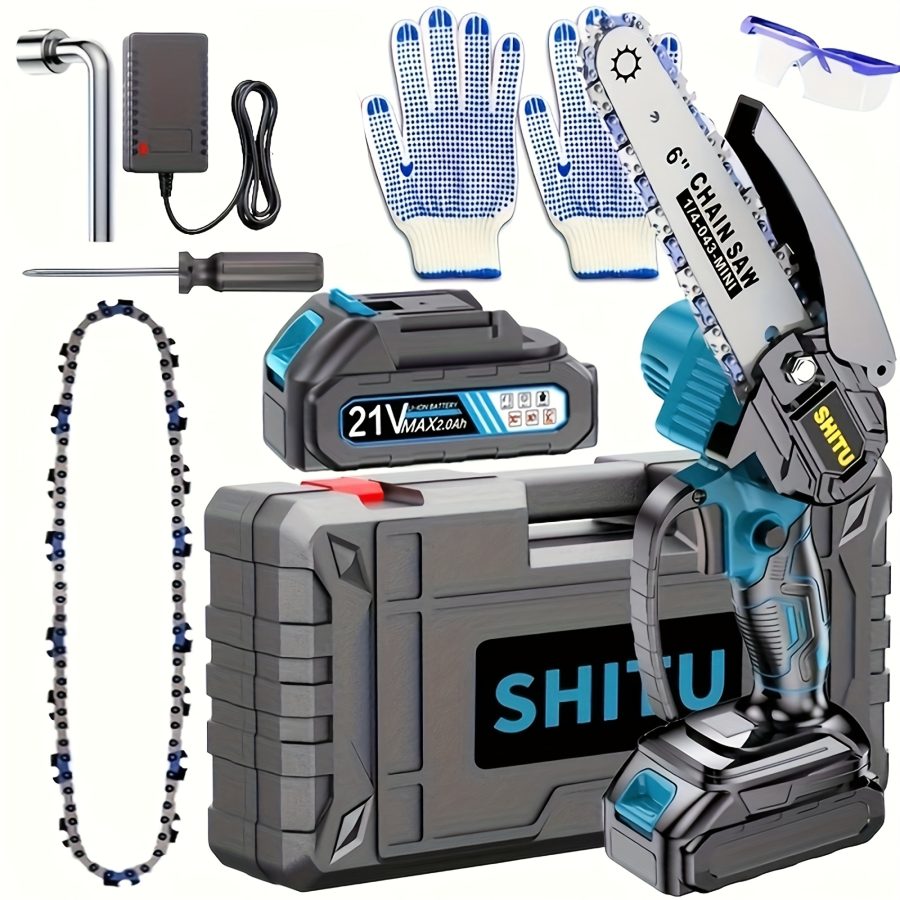 Mini Cordless Chainsaw - Lightweight, Portable, Rechargeable Battery | Safe Trimming for Tree Branches, Courtyard, Household, Garden, Gifts for Men - Image 5