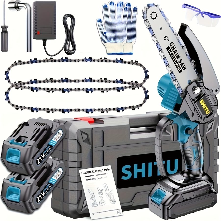 Mini Cordless Chainsaw - Lightweight, Portable, Rechargeable Battery | Safe Trimming for Tree Branches, Courtyard, Household, Garden, Gifts for Men - Image 2