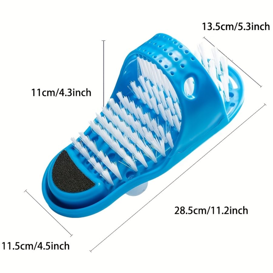 Exfoliating Foot Scrubber 1pc - Plastic Foot Wash Brush with Polyester Bristles - Shower Floor Dead Skin Remover and Massage Cleaner with Suction Cup - Image 8