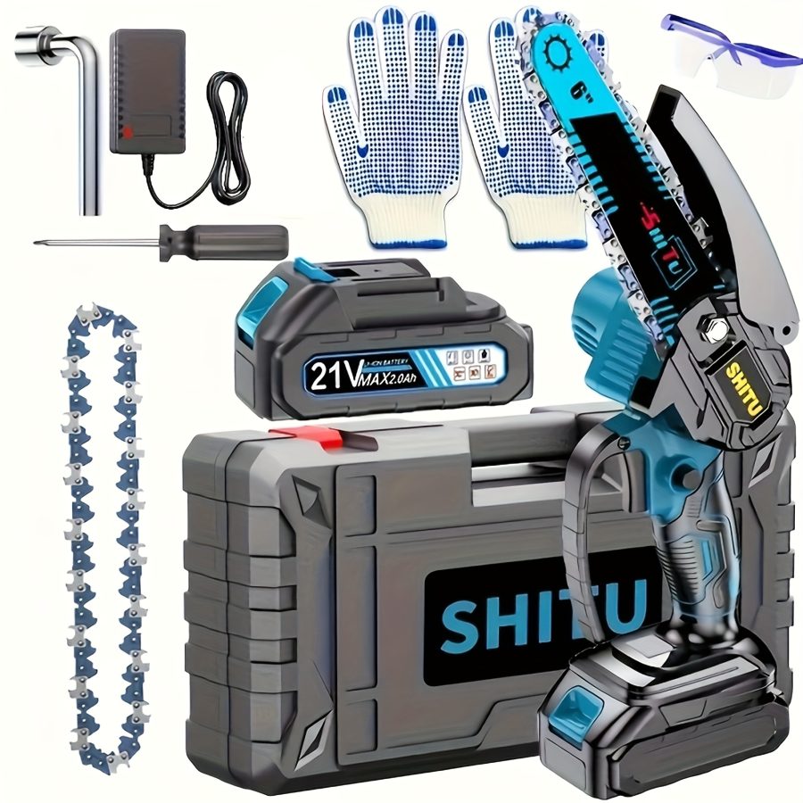 Mini Cordless Chainsaw - Lightweight, Portable, Rechargeable Battery | Safe Trimming for Tree Branches, Courtyard, Household, Garden, Gifts for Men - Image 12