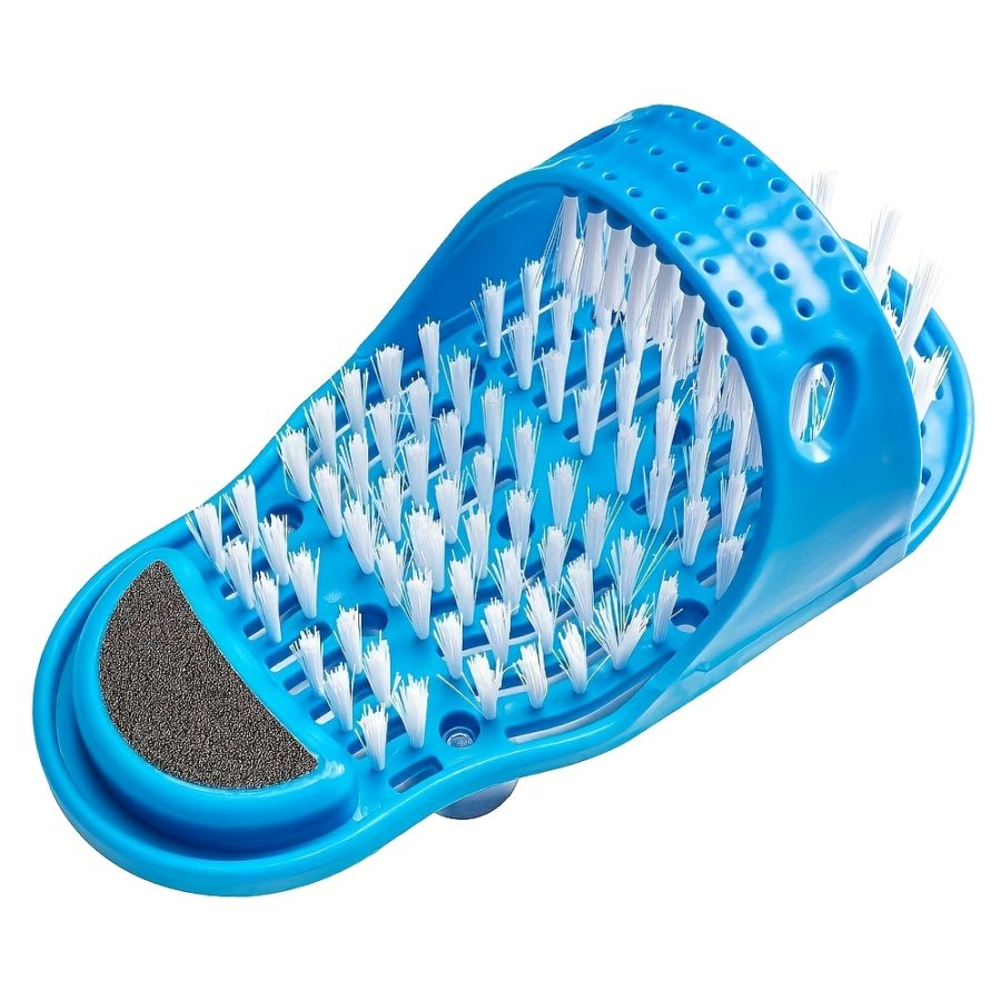 Exfoliating Foot Scrubber 1pc - Plastic Foot Wash Brush with Polyester Bristles - Shower Floor Dead Skin Remover and Massage Cleaner with Suction Cup - Image 2