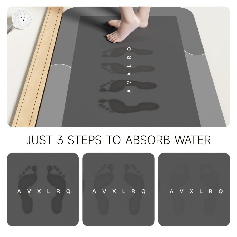 Super Absorbent Diatomite Bath Mat - Quick Dry, Non-slip And Water-absorbing Floor Mat, Soft And Comfortable Bathroom Mat, Suitable For Bathroom, Shower, Laundry Room, Bedroom, Living Room, Doorstep Mat, Kitchen Floor Mat, RV Bathroom - Image 10