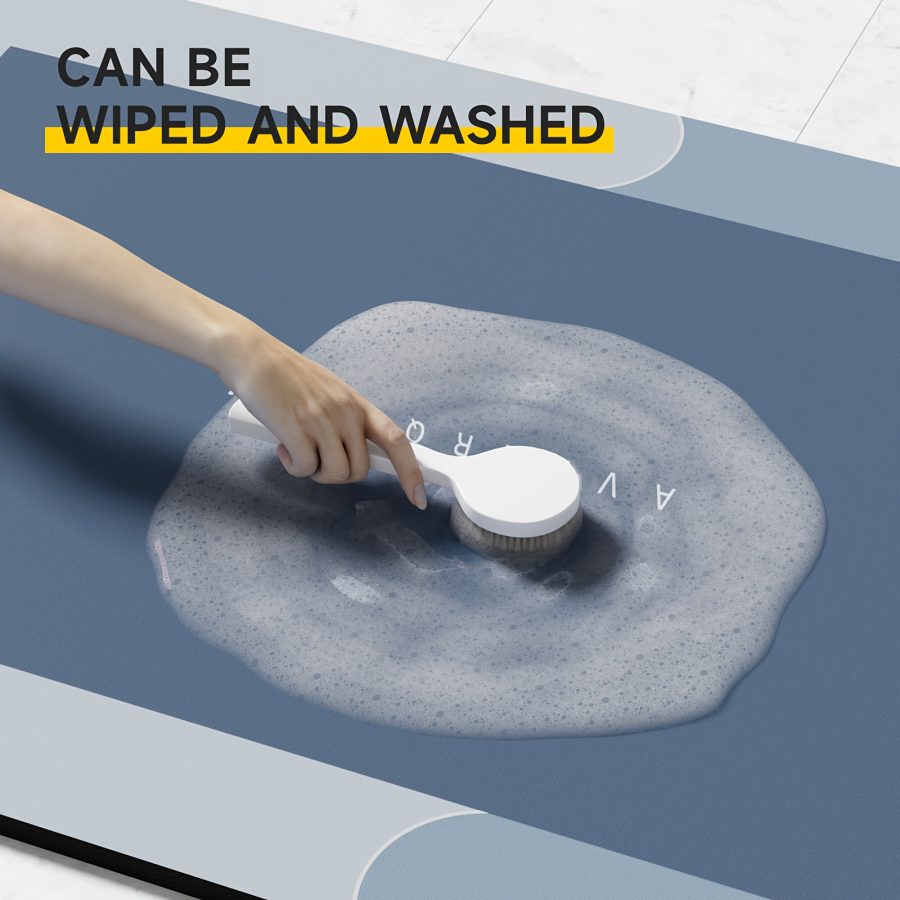 Super Absorbent Diatomite Bath Mat - Quick Dry, Non-slip And Water-absorbing Floor Mat, Soft And Comfortable Bathroom Mat, Suitable For Bathroom, Shower, Laundry Room, Bedroom, Living Room, Doorstep Mat, Kitchen Floor Mat, RV Bathroom - Image 8