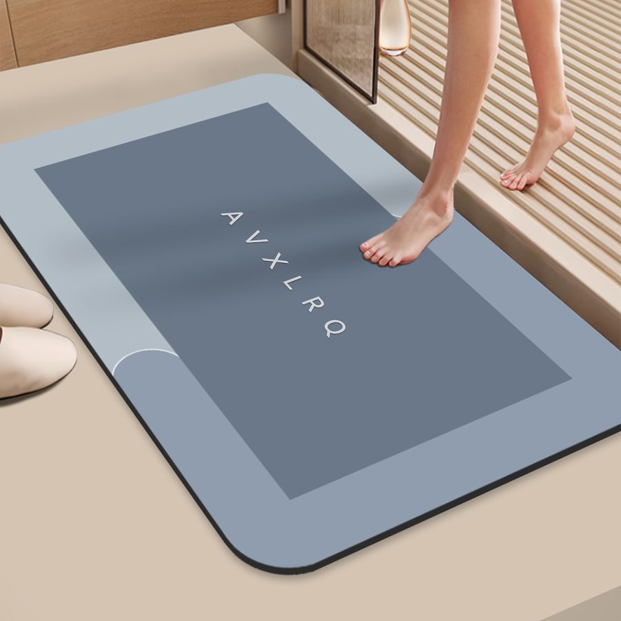 Super Absorbent Diatomite Bath Mat - Quick Dry, Non-slip And Water-absorbing Floor Mat, Soft And Comfortable Bathroom Mat, Suitable For Bathroom, Shower, Laundry Room, Bedroom, Living Room, Doorstep Mat, Kitchen Floor Mat, RV Bathroom - Image 3
