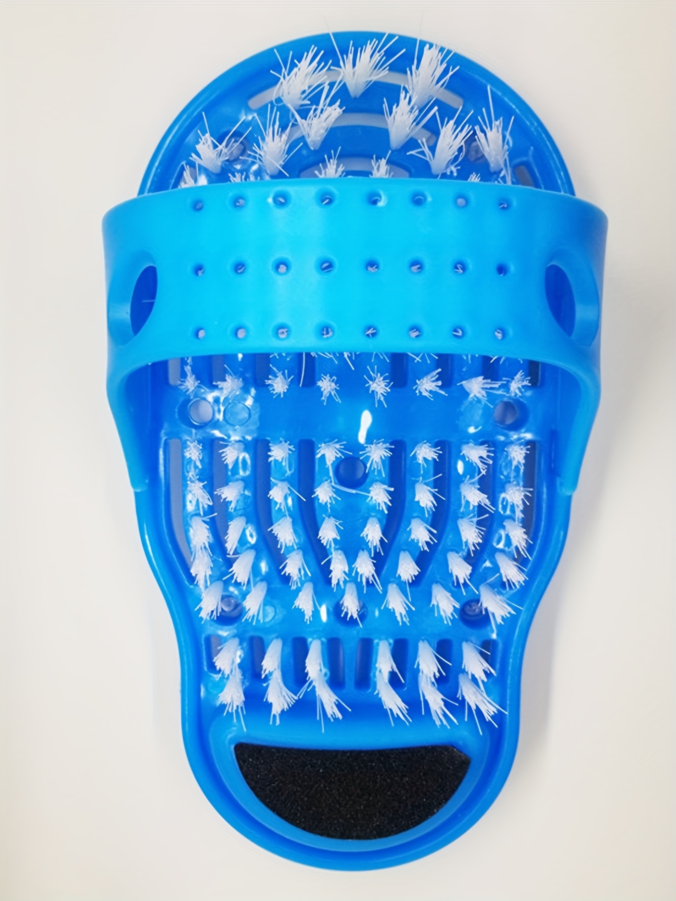 Exfoliating Foot Scrubber 1pc - Plastic Foot Wash Brush with Polyester Bristles - Shower Floor Dead Skin Remover and Massage Cleaner with Suction Cup