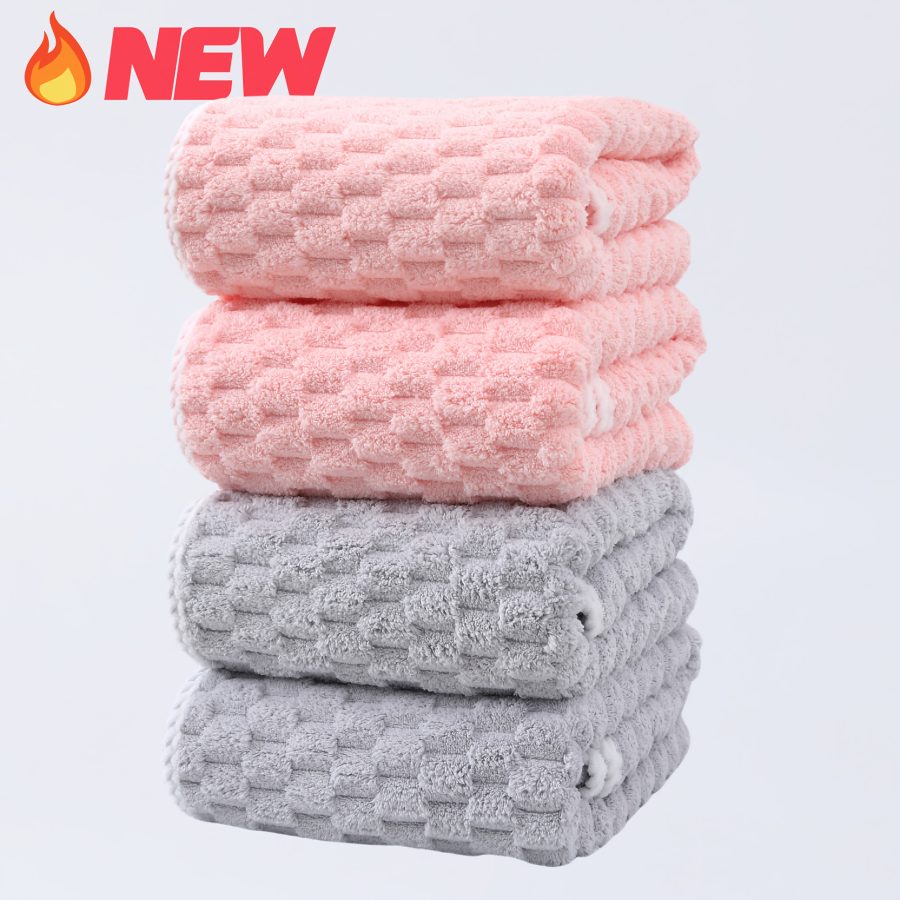 Pack Of 4 Waffled Super Soft Bath Towels - Super Absorbent Quick-Drying Microfiber Towels for Adults - 80% Polyester, 20% Polyamide - Suitable for Spa, Fitness, Travel & Everyday Use - Perfect Gift for Home & Gym - Image 14