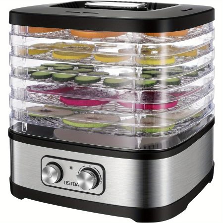 OSTBA Food Dehydrator, Dehydrator for Food and Jerky, Fruits, Herbs, Veggies, Temperature Control Electric Food Dryer Machine, 5 BPA-Free Trays Dishwasher Safe, 240W, Recipe Book Included
