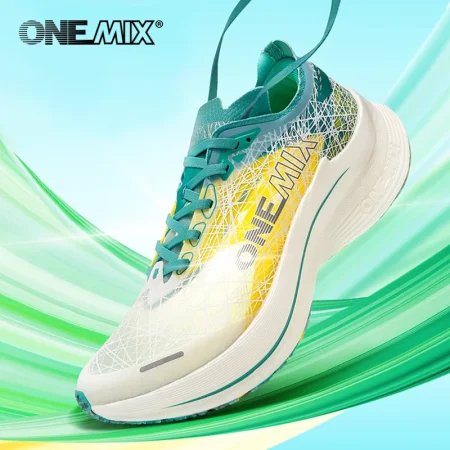 ONEMIX 2025 New Nylon Carbon Plate Marathon Running Shoe Pro Tests Stable Support For Shock-absorbing Ultralight Bounce Sneakers