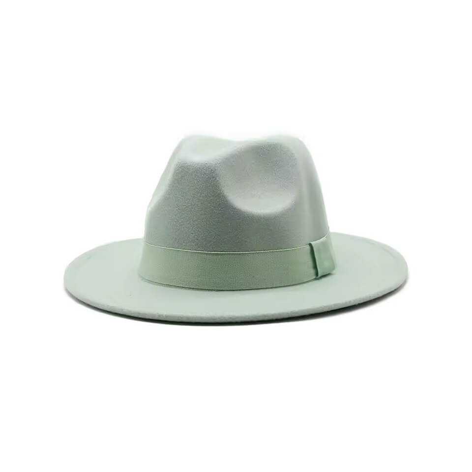 Ribbon fedora hat new felt hat jazz hat fashion European and American hats men and women general hats