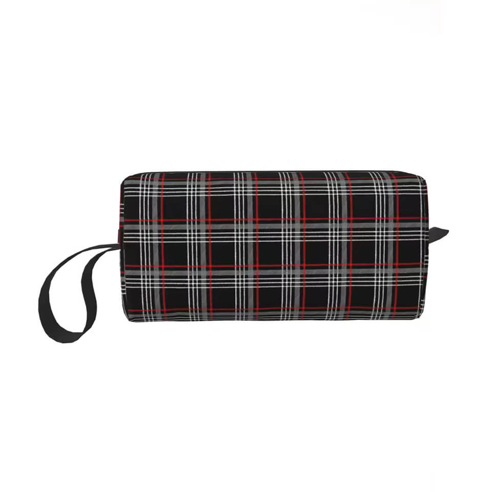 GTI Tartan Makeup Bag Cosmetic Organizer Storage Dopp Kit Toiletry Cosmetic Bag for Women Beauty Travel Pencil Case