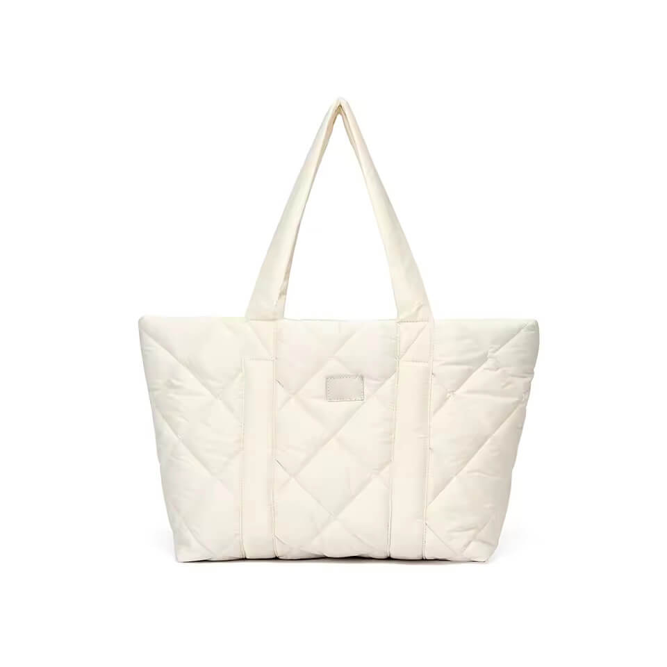 Large Soft Puffer Bag Women Big Size College Students Laptop Book Quilted Tote Bag Lady Down-filled Shopping School Bags