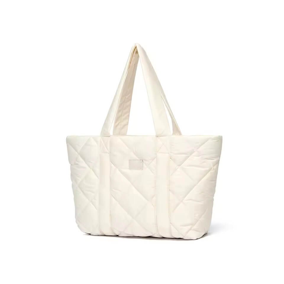 Large Soft Puffer Bag Women Big Size College Students Laptop Book Quilted Tote Bag Lady Down-filled Shopping School Bags - Image 2